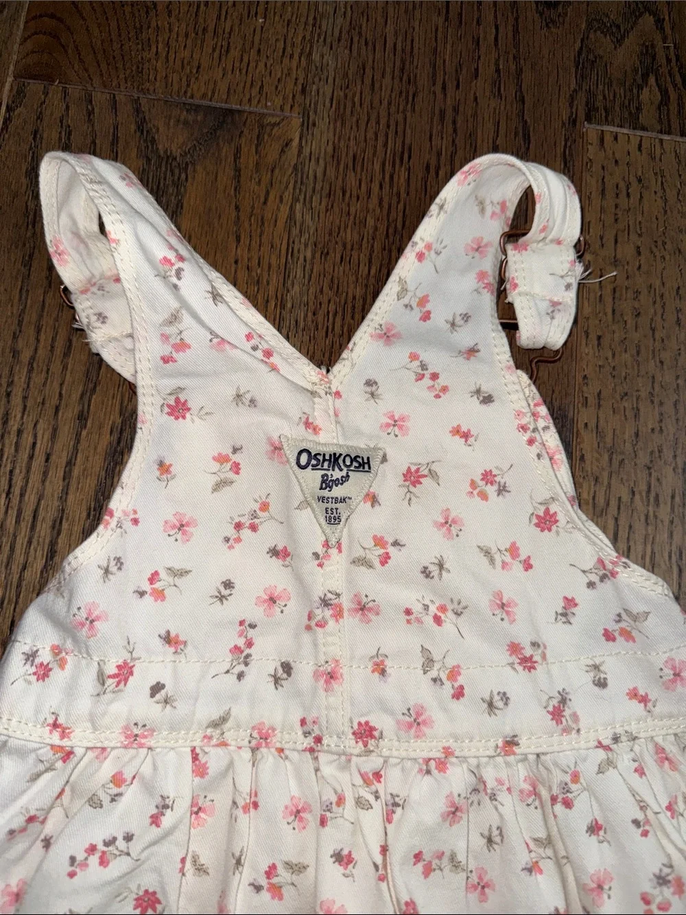 OshKosh B'gosh Cream Dress with Pink Floral Print